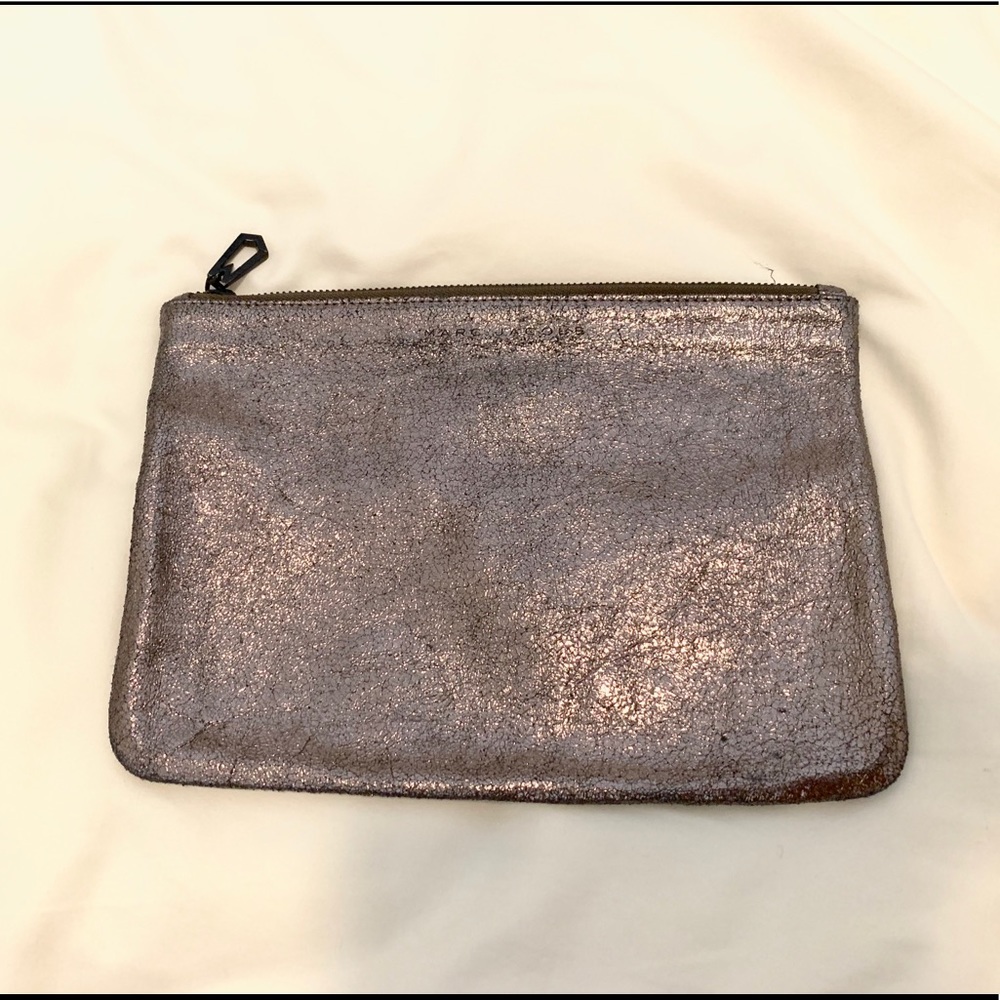 Marc Jacobs gun metal gray pouch